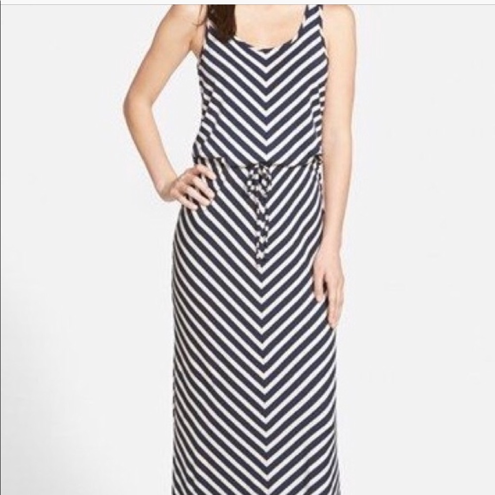 Black and White Chevron Maxi Dress